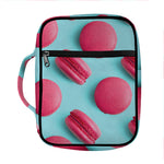 Pink Macarons Print Front Pocket Bible Bag