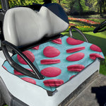 Pink Macarons Print Golf Cart Seat Cover