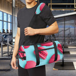 Pink Macarons Print Gym Bag