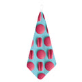 Pink Macarons Print Hand Towel