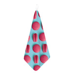 Pink Macarons Print Hand Towel