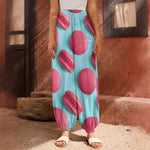 Pink Macarons Print Harem Pants