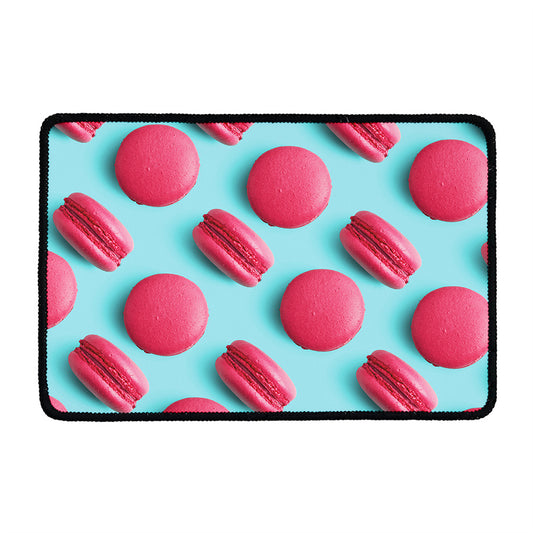Pink Macarons Print Kitchen Mat