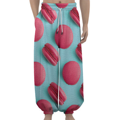 Pink Macarons Print Lantern Pants