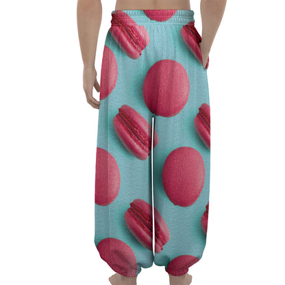 Pink Macarons Print Lantern Pants