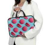 Pink Macarons Print Laptop Sleeve With Handle