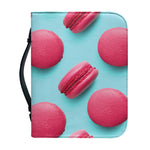 Pink Macarons Print Leather Bible Cover