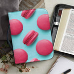 Pink Macarons Print Leather Bible Cover