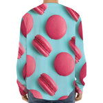 Pink Macarons Print Long Sleeve Baseball Jersey