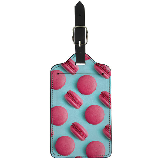Pink Macarons Print Luggage Tag