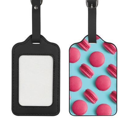 Pink Macarons Print Luggage Tag