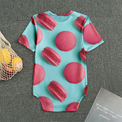 Pink Macarons Print Men's Bodysuit