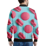 Pink Macarons Print Men's Bomber Jacket
