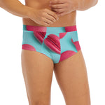 Pink Macarons Print Men's Briefs