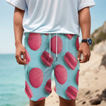 Pink Macarons Print Men's Cargo Shorts