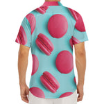 Pink Macarons Print Men's Deep V-Neck Shirt