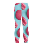 Pink Macarons Print Men's leggings