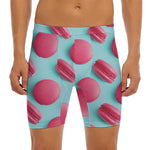 Pink Macarons Print Men's Long Boxer Briefs