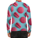 Pink Macarons Print Men's Long Sleeve Rash Guard
