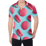 Pink Macarons Print Men's Shirt