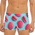 Pink Macarons Print Men's Short Boxer Briefs