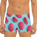 Pink Macarons Print Men's Short Boxer Briefs