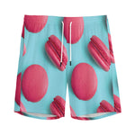 Pink Macarons Print Men's Sports Shorts