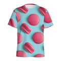 Pink Macarons Print Men's Athletic T-Shirt