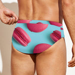 Pink Macarons Print Men's Swim Briefs