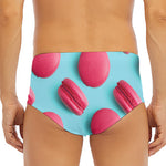 Pink Macarons Print Men's Triangle Swim Briefs