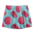 Pink Macarons Print Mesh Shorts