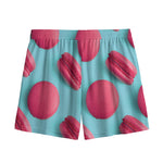 Pink Macarons Print Mesh Shorts