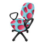 Pink Macarons Print Office Chair Cover