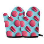 Pink Macarons Print Oven Mitts