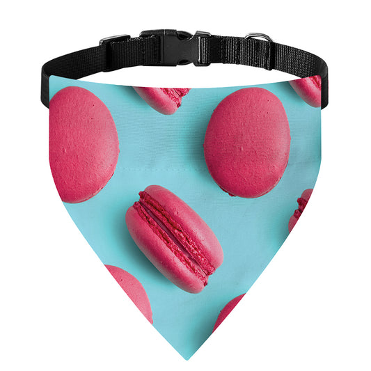 Pink Macarons Print Over The Collar Dog Bandana