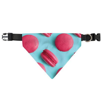 Pink Macarons Print Over The Collar Dog Bandana