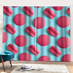 Pink Macarons Print Pencil Pleat Curtains