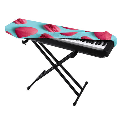 Pink Macarons Print Piano Keyboard Cover