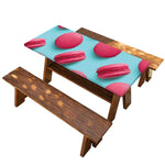 Pink Macarons Print Picnic Table Cover