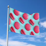Pink Macarons Print Polyester Flag