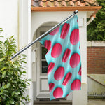 Pink Macarons Print Polyester Flag