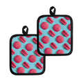 Pink Macarons Print Pot Holders