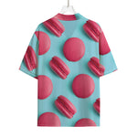 Pink Macarons Print Rayon Hawaiian Shirt