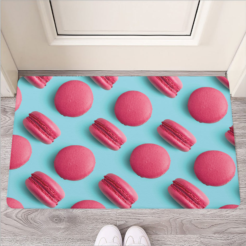 Pink Macarons Print Rubber Doormat