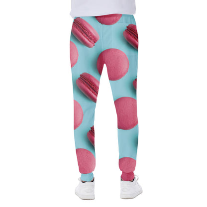 Pink Macarons Print Scuba Joggers