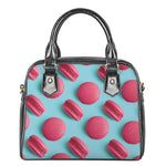 Pink Macarons Print Shoulder Handbag