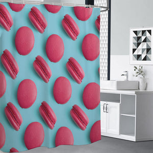 Pink Macarons Print Shower Curtain