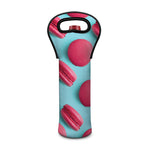 Pink Macarons Print Single Neoprene Wine Tote