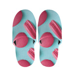Pink Macarons Print Slippers