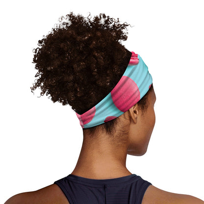 Pink Macarons Print Sports Headband